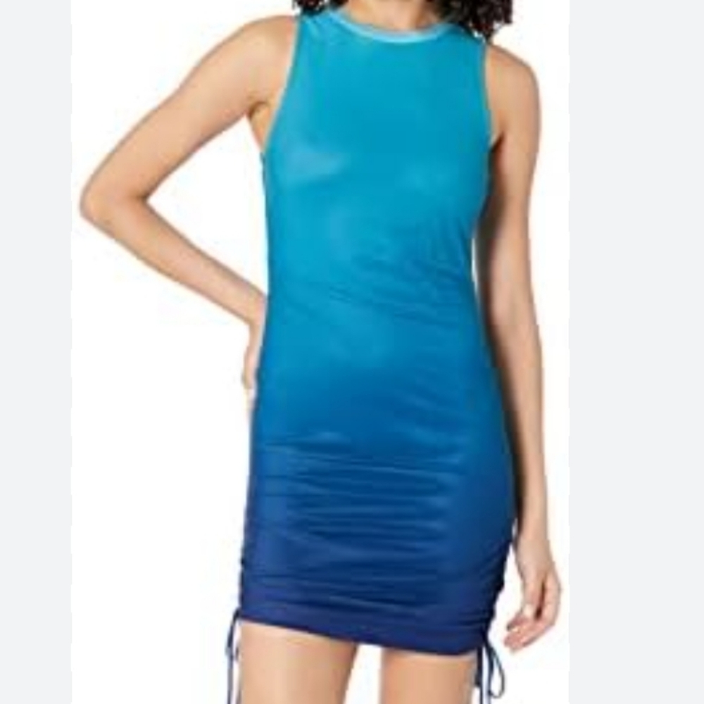 BB Dakota Steve Madden Deep Skies Blue Ombre‎ Sleeveless Adjustable Dress Size M